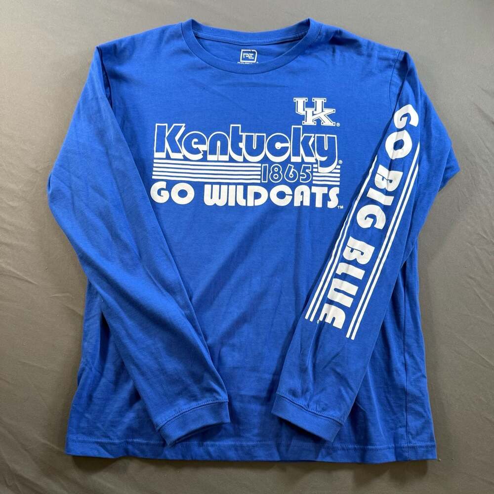 Kentucky Wildcats Long Sleeve Shirt Men’s Medium Blue Go Big Blue NCAA